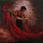 Flamenco Dancer Burning Desire painting